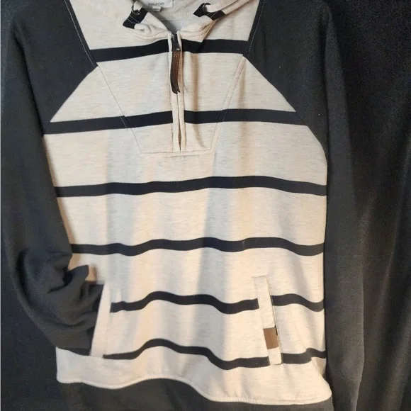Maurices Homeward Striped
Fleece Hoodie Sweatshirt Large - Picture 2 of 4